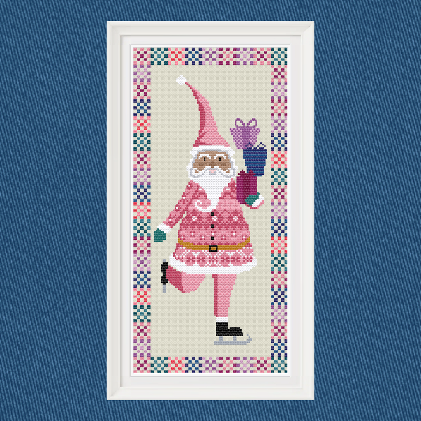 Skating Santa Digital Pattern