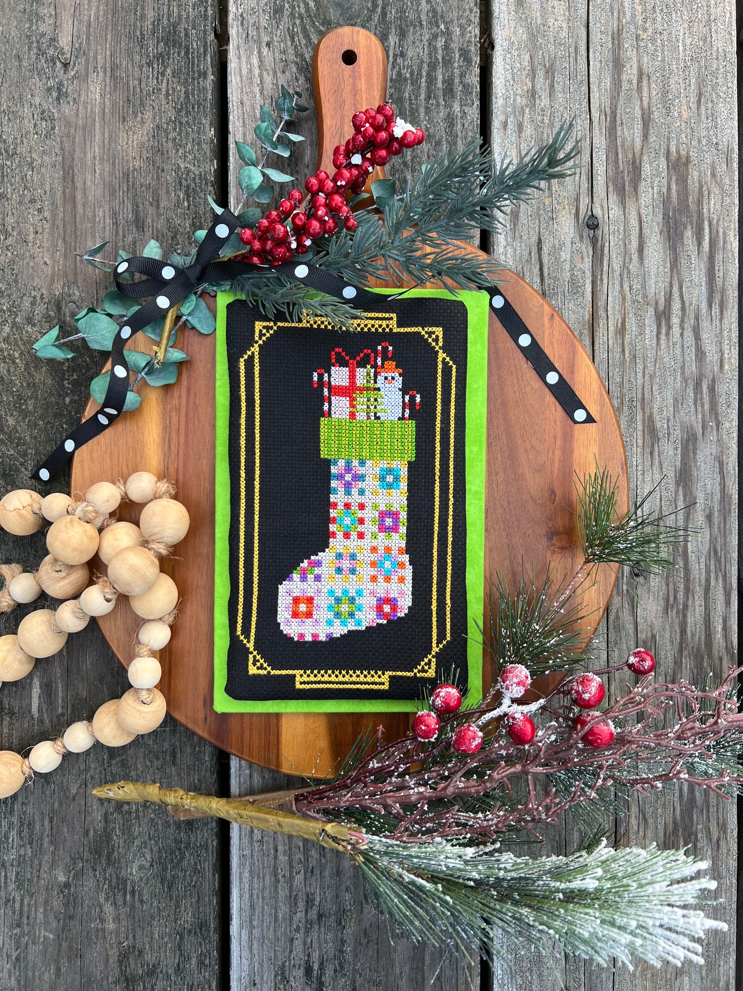 Flossmas 2025 'Crochet Stocking' Cross Stitch Pattern