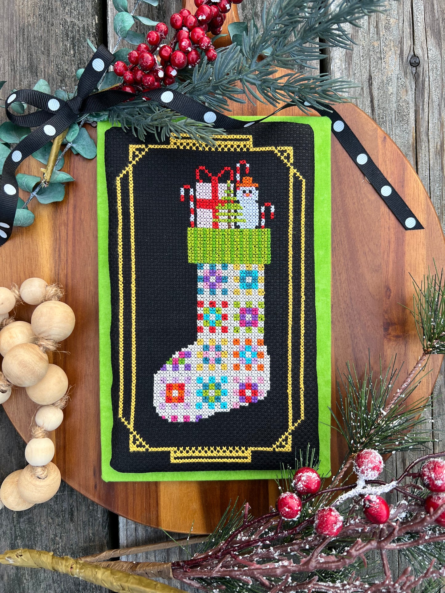 Flossmas 2025 'Crochet Stocking' Cross Stitch Pattern
