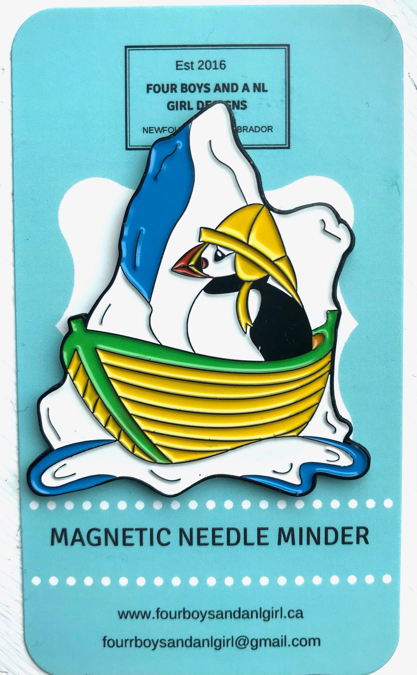 Puffin in a Dory - Magnetic Needle Minder